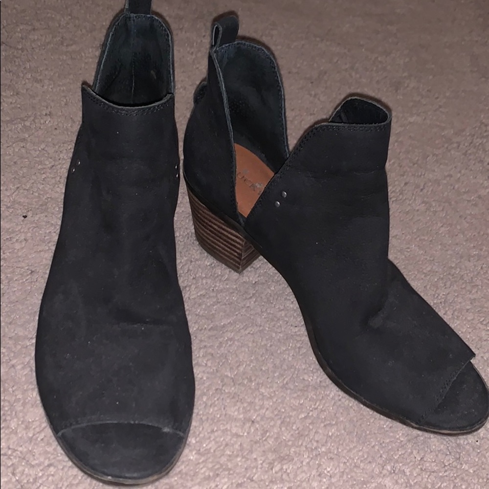 Lucky Brand Peep Toe Booties